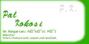 pal kokosi business card